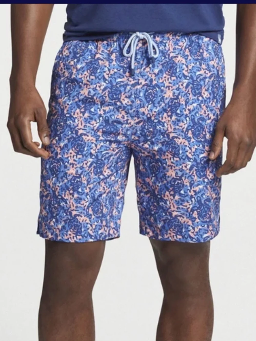 Peter Millar Men’s Seaside Turtle Tide Lined Swim Trunks Sz-Medium Beach Resort.